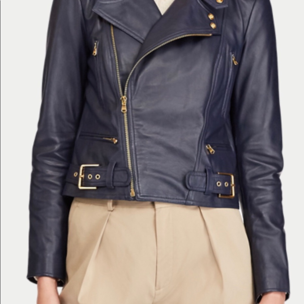 Ralph Lauren leather Moto jacket